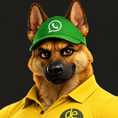 Deep Floor Care mascot wearing a WhatsApp cap